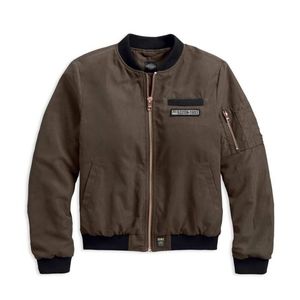 Harley-Davidson Peached Satin Bomber Jacket NWOT